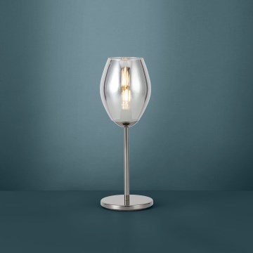 Eglo - Pöytävalaisin 1xE27/60W/230V musta/savunharmaa