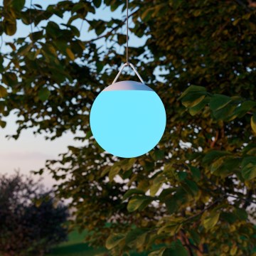 Eglo - RGB-LED himmennettävä ladattava ulkovalaisin, LED/2600 mAh, IP44, valkoinen + kaukosäädin