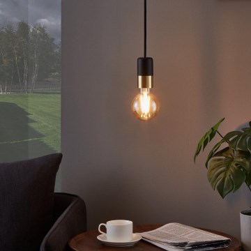 Eglo - Riippuvalaisin 1xE27/40W/230V musta/kulta