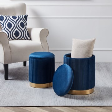 Eglo - SARJA 2x Jakkara Ø 31,5/36 cm sininen/kulta