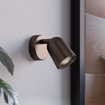 Eglo - Seinälle asennettava kohdevalaisin 1xGU10/5W/230V, pronssinvärinen