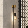 Eglo - Seinävalaisin 1xE27/13W/230V musta/beige