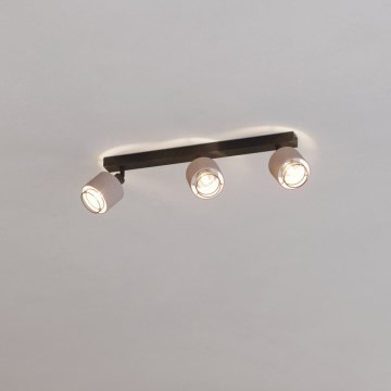Eglo - Seinävalaisin 3xE14/40W/230V musta/beige