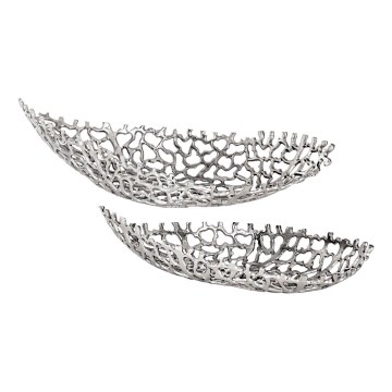 Eglo - SETTI 2x Koristetarjotin 44/61 cm hopea