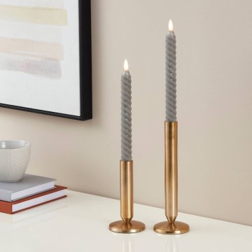 Eglo - SETTI 2x LED Kynttilä LED/1xAAA 25 cm harmaa