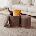 Eglo - SETTI 2x Tabouret halkaisija 31,5/38,5 cm ruskea