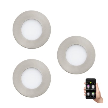 Eglo - Setti 3 kpl himmennettäviä LED-kylpyhuonevalaisimia FUEVA-Z 2,8W/230V IP44, halkaisija 8,5 cm