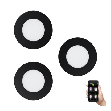 Eglo - Setti 3 kpl himmennettäviä LED-kylpyhuonevalaisimia FUEVA-Z, LED/2,8W/230V, IP44, halkaisija 8,5 cm