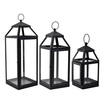 Eglo - SETTI 3x Lantern 56/41/25 cm musta