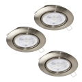 Eglo - SETTI 3x LED upotettava valo 1xGU10/4W/230V mattakromi