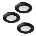 Eglo - SETTI 3x LED upotettava valo 1xGU10/4W/230V musta
