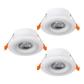 Eglo - SETTI 3x LED upotettava valo 3xLED/4,8W/230V valkoinen