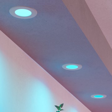 Eglo - SETTI 3xLED RGBW himmennettävä kylpyhuoneeseen upotettava alasvalaisin LED/2,8W/230V 2700-6500K Ø 8,8 cm IP44 valkoinen