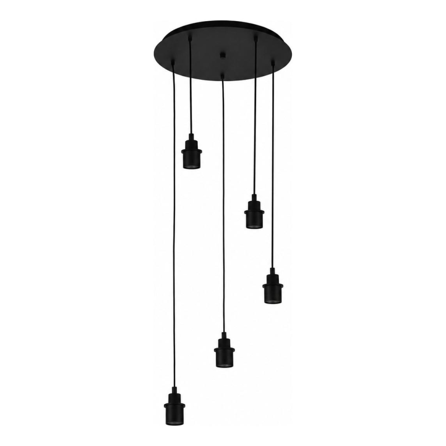 Eglo - Virtajohto WRINGTON 5xE27/60W/230V musta