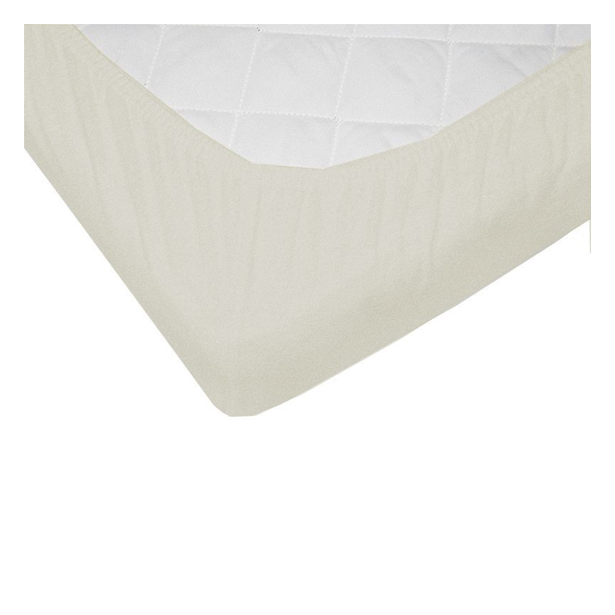 EKO - Vedenpitävä lakana kuminauhalla JERSEY 120x60 cm beige