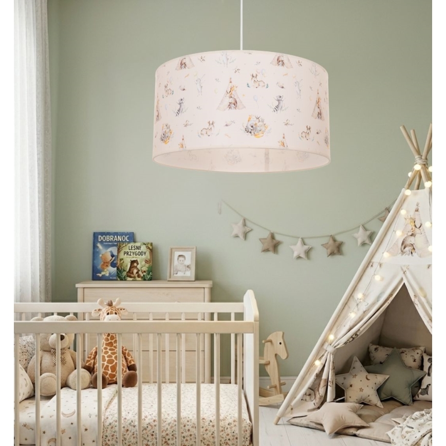 Eläinaiheinen lasten kattovalaisin KIDS ROOM, 1x E27/60W/230V, halkaisija 40 cm