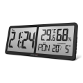 ELDONEX ECL-1110-BK - Digitaalinen seinäkello TimeCheck 4xAA musta