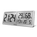 ELDONEX ECL-1110-SL - Digitaalinen seinäkello TimeCheck 4xAA hopea