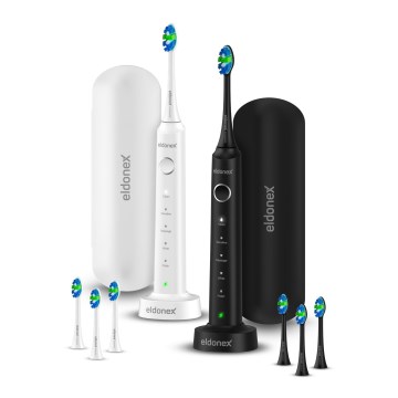 ELDONEX ETB-1010-BW - SonicPro DuoPack, 2 kpl sonista sähköhammasharjaa, IPX7, musta + valkoinen