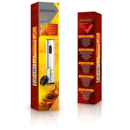 ELDONEX EWO-2200-SL - Sähköinen viinipullonavaaja 4xAA mattakromi