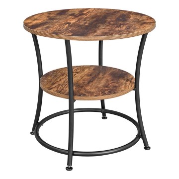 ELDUR-sivupöytä, ruskea/musta