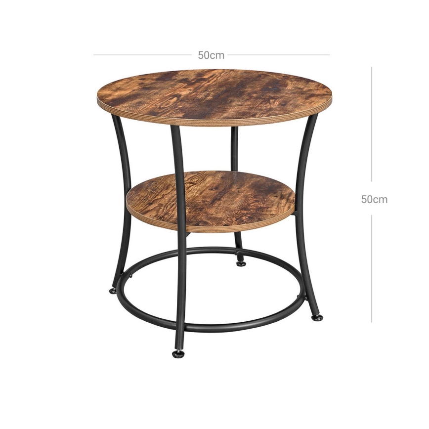 ELDUR-sivupöytä, ruskea/musta