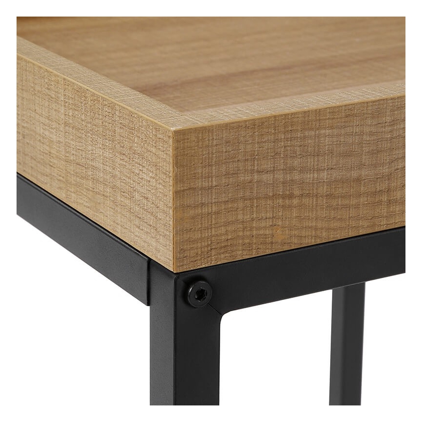 ELDUR-sivupöytäsarja, 2 kpl, ruskea/musta