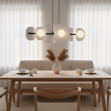 ELEMENTI-riippuvalaisin vaijerilla 6xG9/8W/230V, harmaa