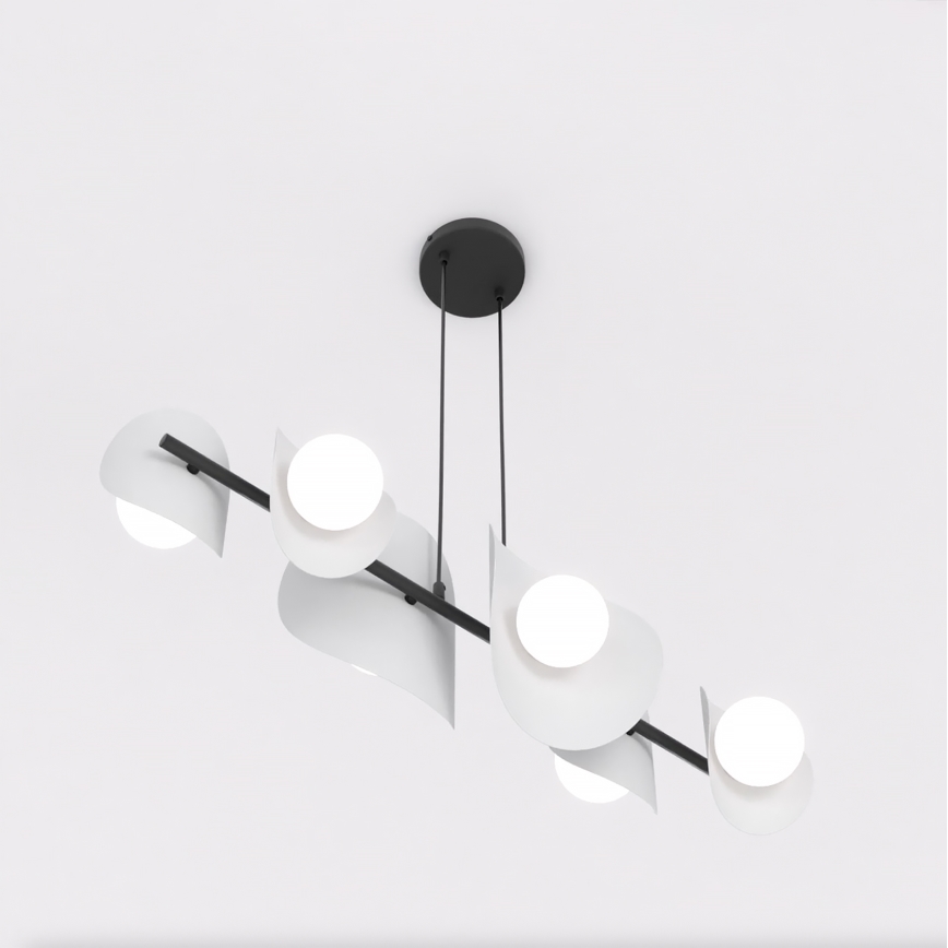 ELEMENTI-riippuvalaisin vaijerilla 6xG9/8W/230V, harmaa