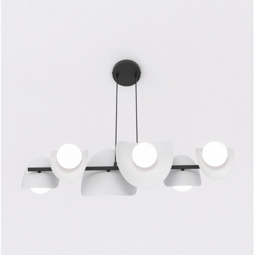 ELEMENTI-riippuvalaisin vaijerilla 6xG9/8W/230V, harmaa