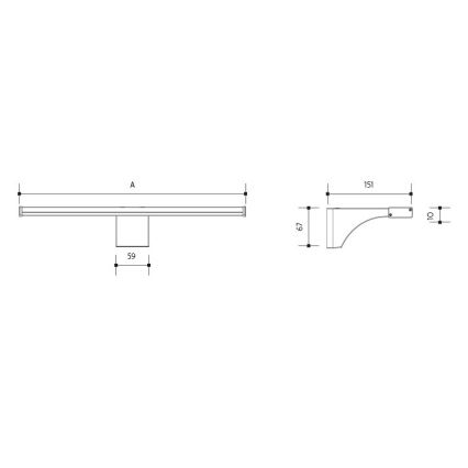LED-peilivalon kylpyhuoneeseen ELESAR LED/8W/230V IP44 3000K