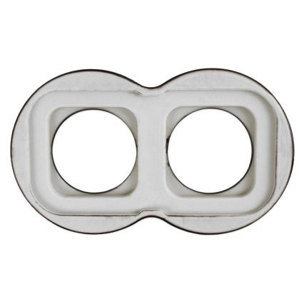 Elhard - Retrotyylinen keraaminen kaksoispistorasia kotikäyttöön kehyksellä SCHUKO 230V musta