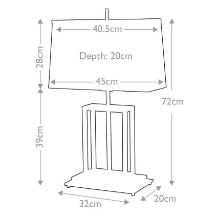 Elstead - Pöytävalaisin ATLAS 1xE27/60W/230V