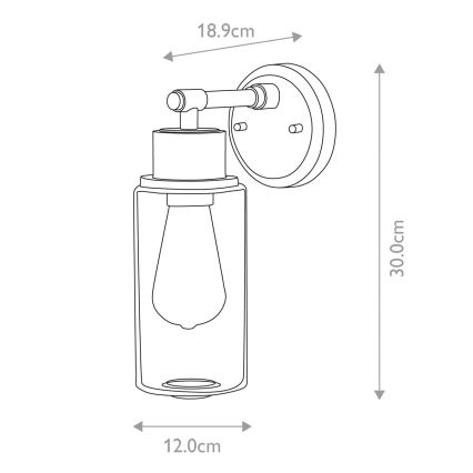 Elstead BATH-MORVAH1-W - Kylpyhuoneen seinävalaisin MORVAH 1xE27/60W/230V IP44 valkoinen