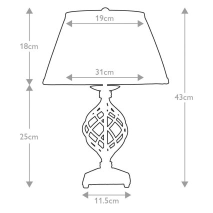 Elstead - Pöytävalaisin BELFRY 1xE27/60W/230V