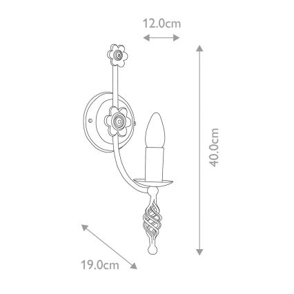 Elstead - Seinävalaisin BELFRY 1xE14/60W/230V
