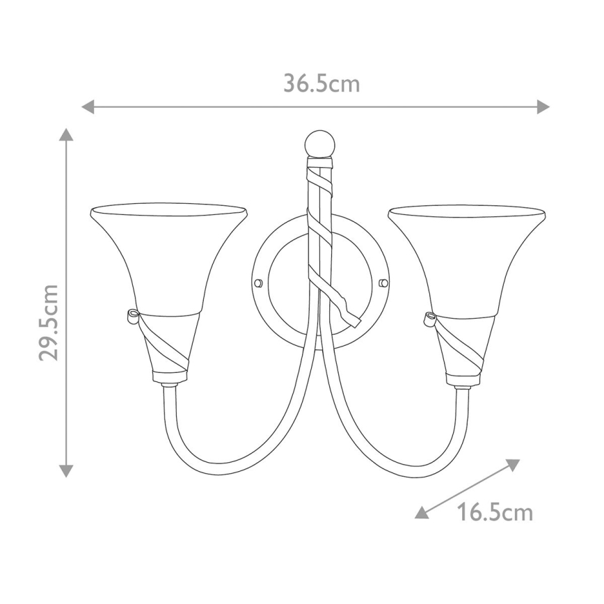 Elstead - Seinävalaisin EMILY 2xE14/40W/230V