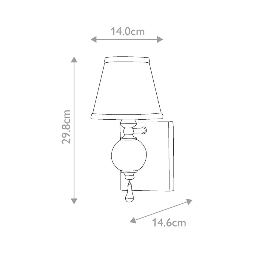 Elstead FE-ARGENTO1 - Seinävalaisin ARGENTO 1xE14/60W/230V