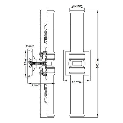 Elstead FE-PAYNE2-BATH - LED Kylpyhuoneen seinävalaisin PAYNE 2xG9/3W/230V IP44