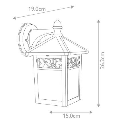 Elstead GZH-WC2 - Ulkoseinävalaisin WINCHCOMBE 1xE27/60W/230V IP44