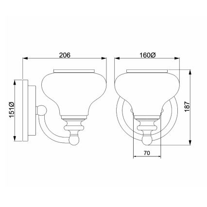 Elstead HK-AINSLEY1-BATH - LED Kylpyhuoneen seinävalaisin AINSLEY 1xG9/3W/230V IP44