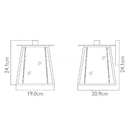 Elstead HK-WALKER2-S - Ulkoseinävalaisin WALKER 1xE27/100W/230V IP44