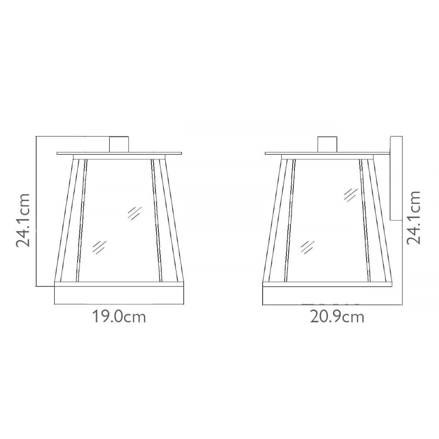Elstead HK-WALKER2-S - Ulkoseinävalaisin WALKER 1xE27/100W/230V IP44
