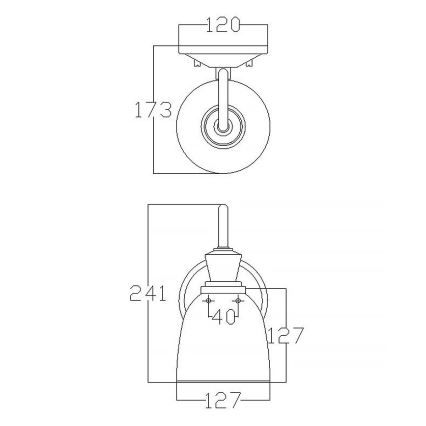 Elstead KL-CORA1-BATH - LED Kylpyhuoneen seinävalaisin CORA 1xG9/3W/230V IP44