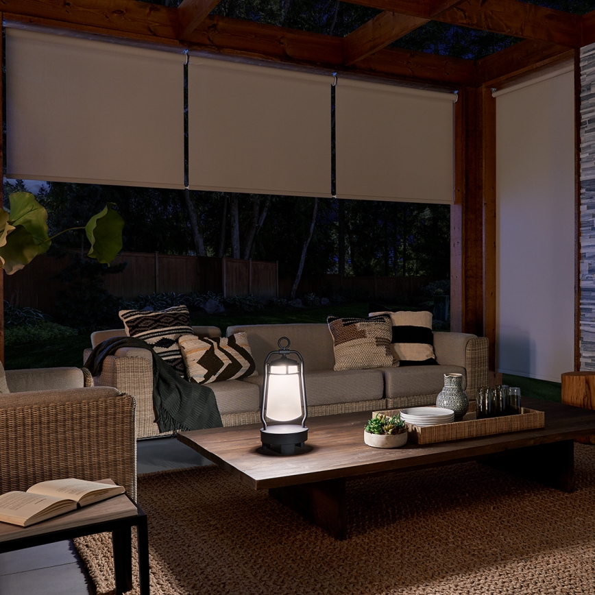 Elstead - Ulkovalaisin kaiuttimella LYNDON 3W/230V IP44 8800 mAh