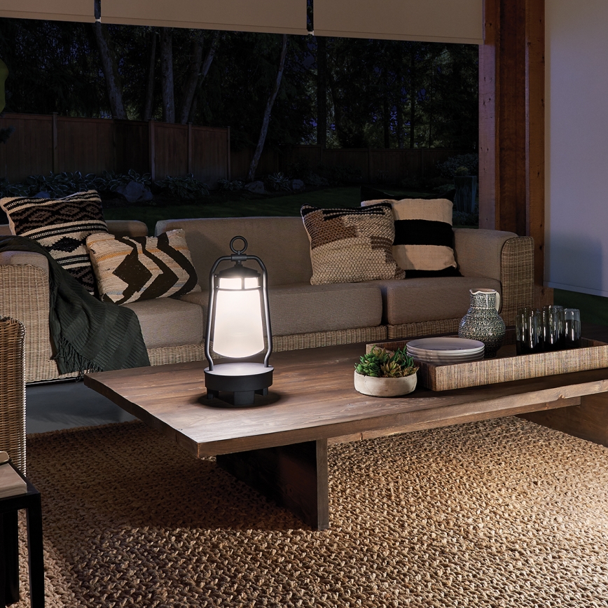 Elstead - Ulkovalaisin kaiuttimella LYNDON 3W/230V IP44 8800 mAh