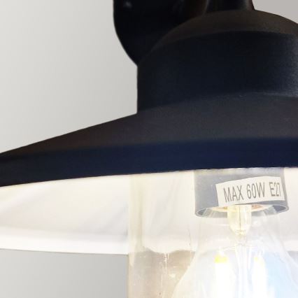 Elstead - Ulkovalaisin KLAMPENBORG 1xE27/60W/230V IP44 musta