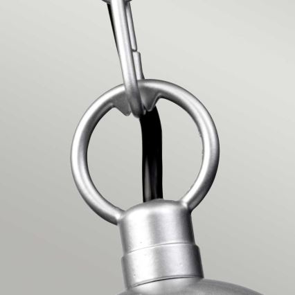 Elstead - Ulkoriippuvalaisin ketjulla KLAMPENBORG 1xE27/60W/230V IP44 mattakromi