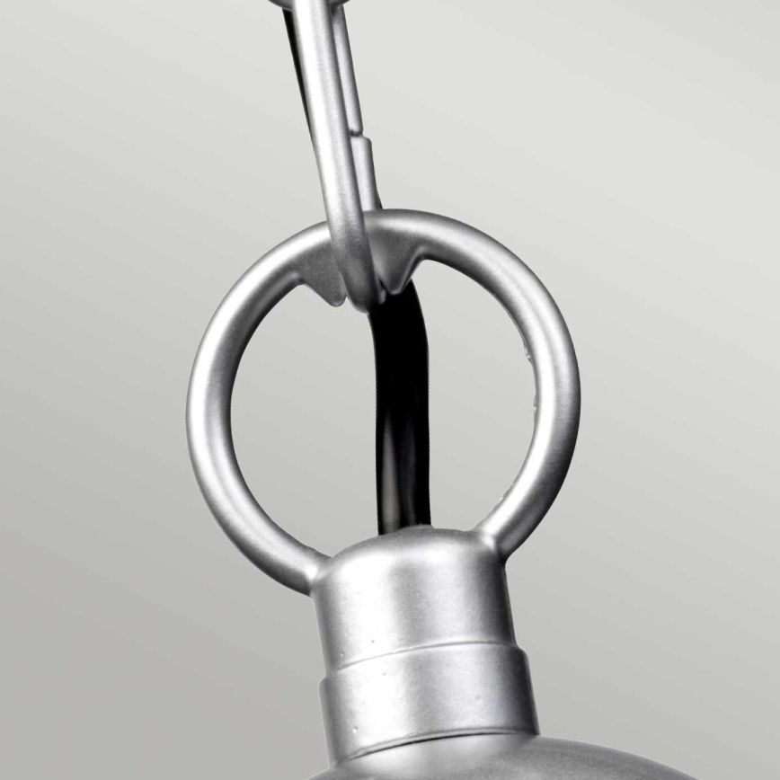 Elstead - Ulkoriippuvalaisin ketjulla KLAMPENBORG 1xE27/60W/230V IP44 mattakromi