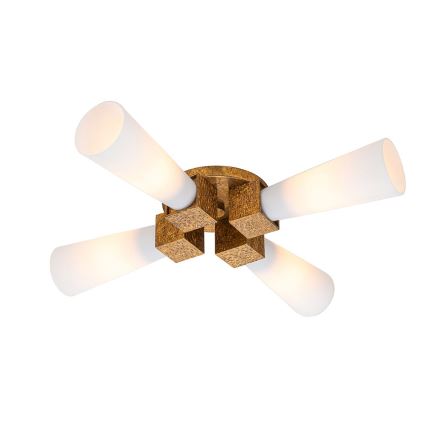 Elstead - Varrellinen KRISTY-kattokruunu 4xE27/40W/230V, kuparinvärinen